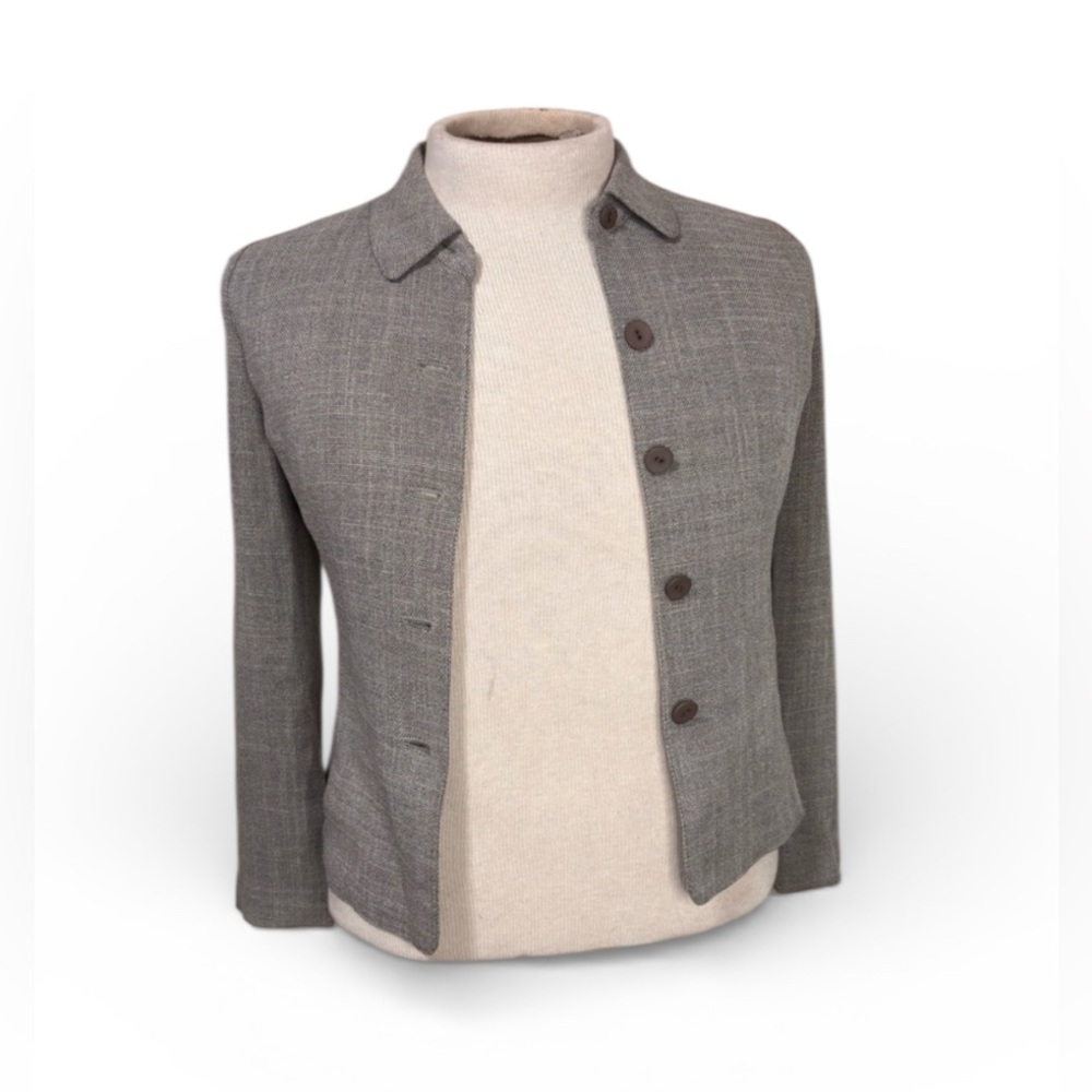 Banveil Vinvert Women's Blazer Gray Long Sleeve Button Up Size Small